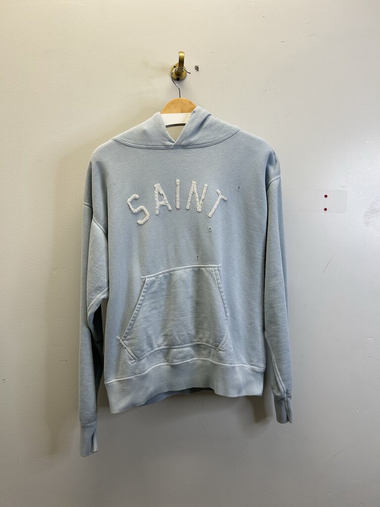 Preowned Saint Michael Baby Blue Saint Hoodie Size Medium