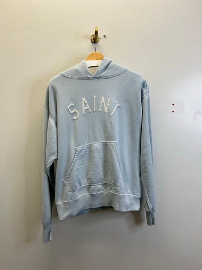 Preowned Saint Michael Baby Blue Saint Hoodie Size Medium