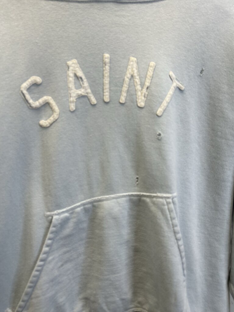 Preowned Saint Michael Baby Blue Saint Hoodie Size Medium