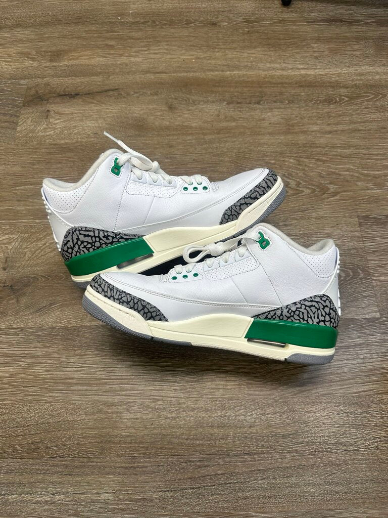 Preowned Jordan 3 Lucky Green sz.10.5W(9M)