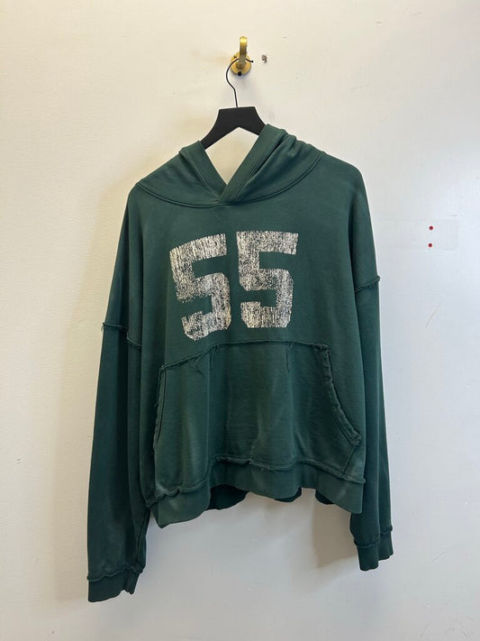 Preowned Gv Gallery Rosa 55 Green Hoodie Sz.Medium