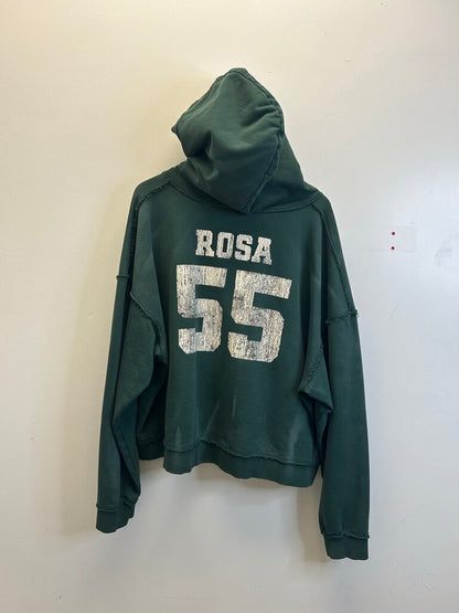 Preowned Gv Gallery Rosa 55 Green Hoodie Sz.Medium