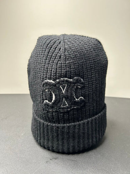 New Celine Black Knit Beanie