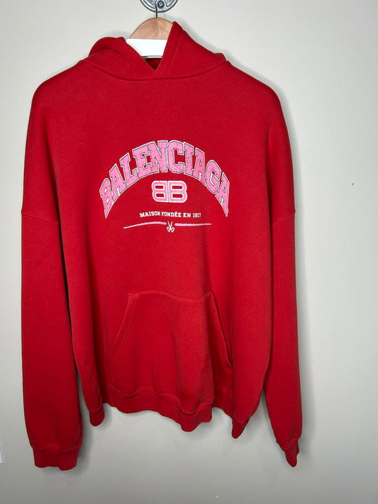 Preowned Balenciaga Red Maison Fondee Pullover Sz. 2