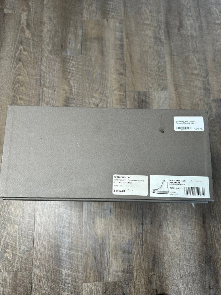 Preowned Rick Owens Ramone Mustard size 40