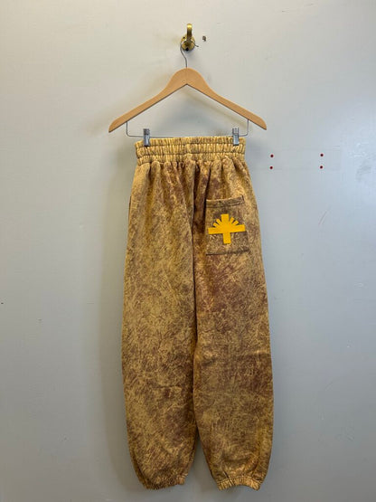 New Vertabrae Brown Yellow Sweatpants Sz.Medium