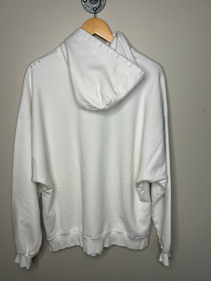 New White Balenciaga Script Pullover Sz. 1