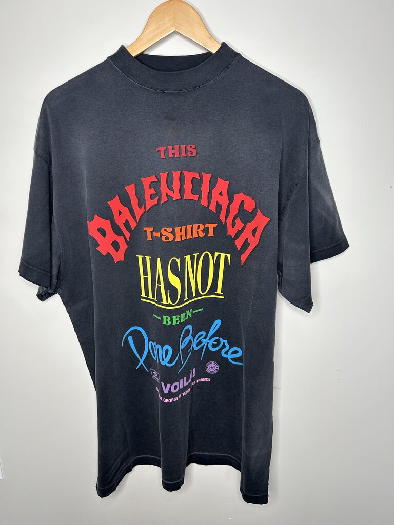 New Balenciaga Not Been Done Multicolor Black Tee sz.1