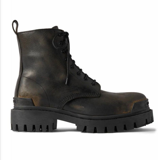 New Balenciaga Strike Boot Brown Leather sz.44