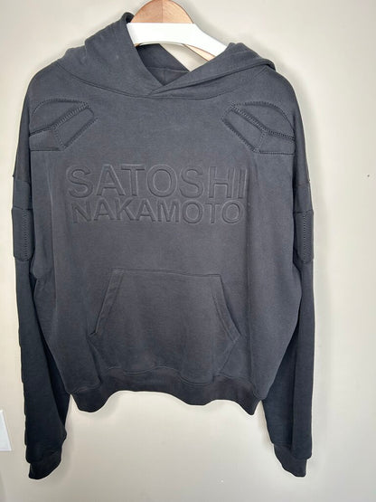 Preowned Satoshi Black Padded Hoodie Size M