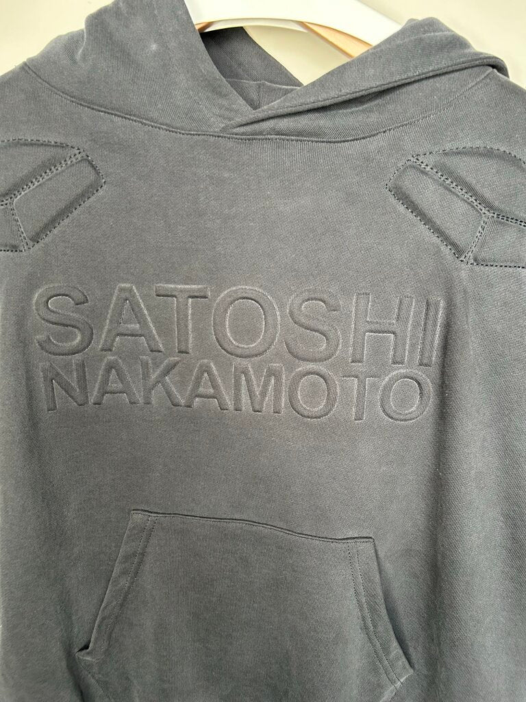 Preowned Satoshi Black Padded Hoodie Size M