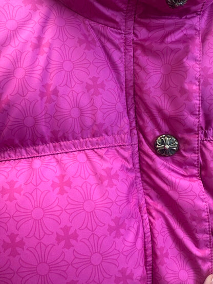 Preowned Chrome Hearts Pink Monogram Puffer Size Large