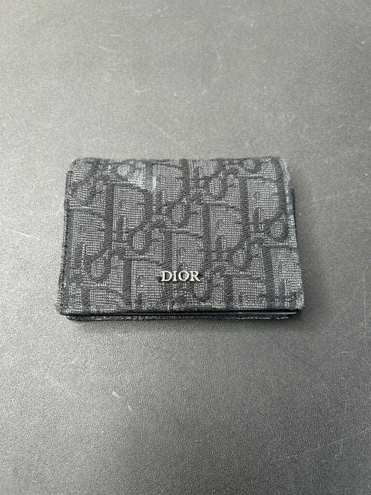 Preowned Dior Black Monogram Bifold Wallet