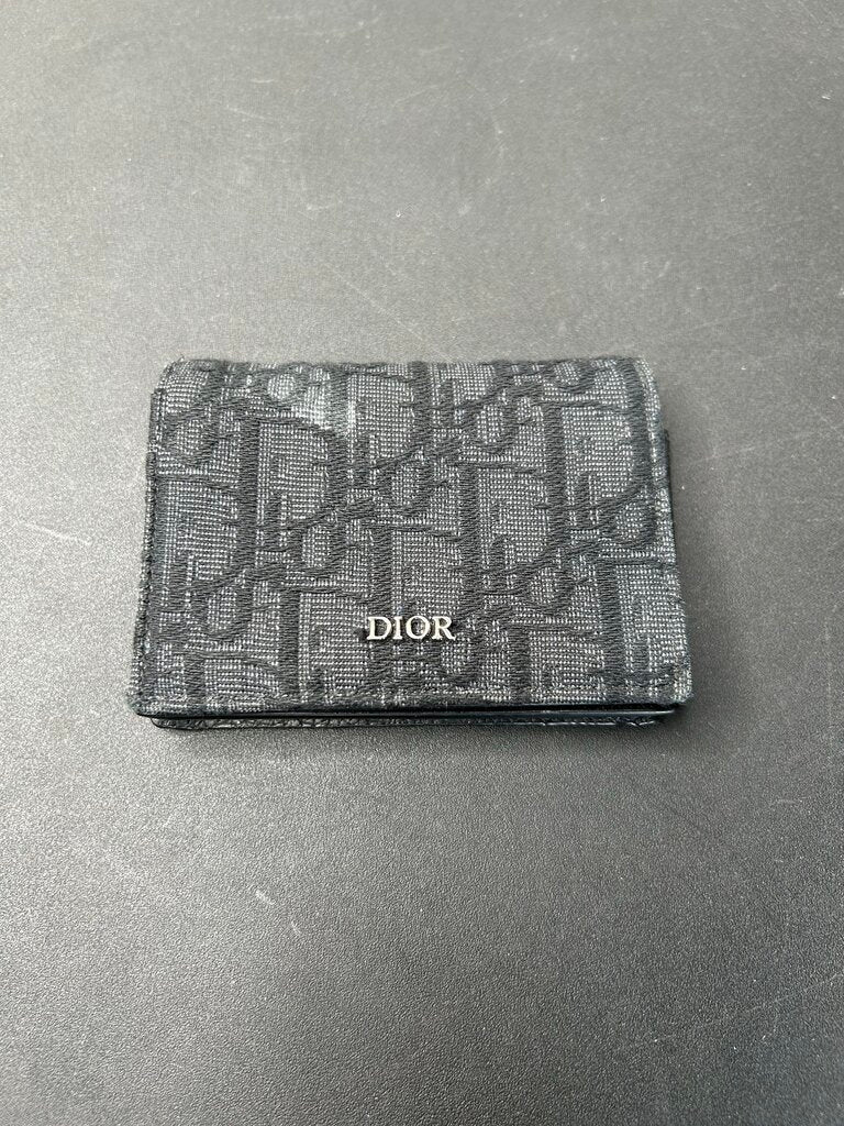 Preowned Dior Black Monogram Bifold Wallet