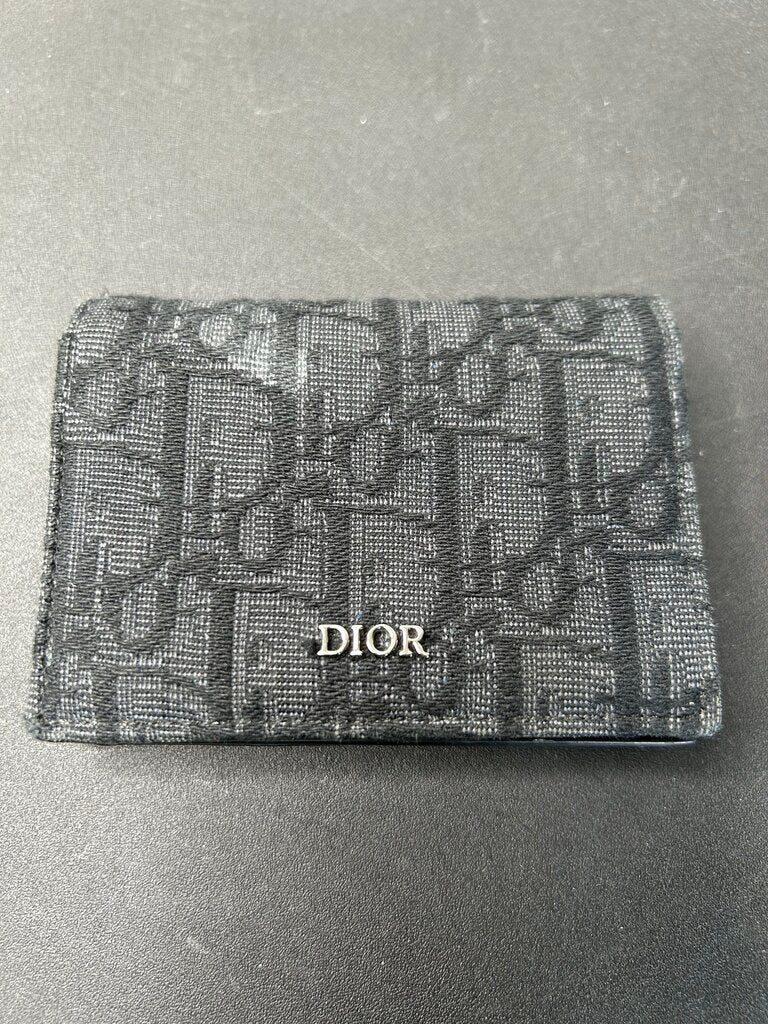 Preowned Dior Black Monogram Bifold Wallet