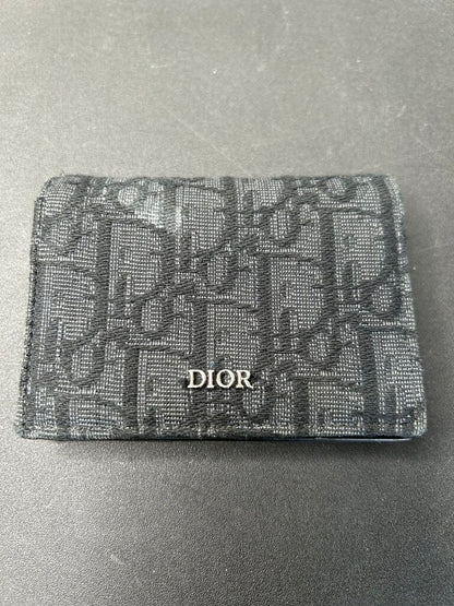 Preowned Dior Black Monogram Bifold Wallet