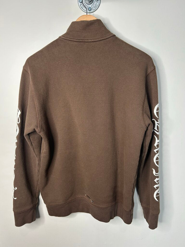 Preowned Chrome Hearts Brown Quarter Zip Size Medium