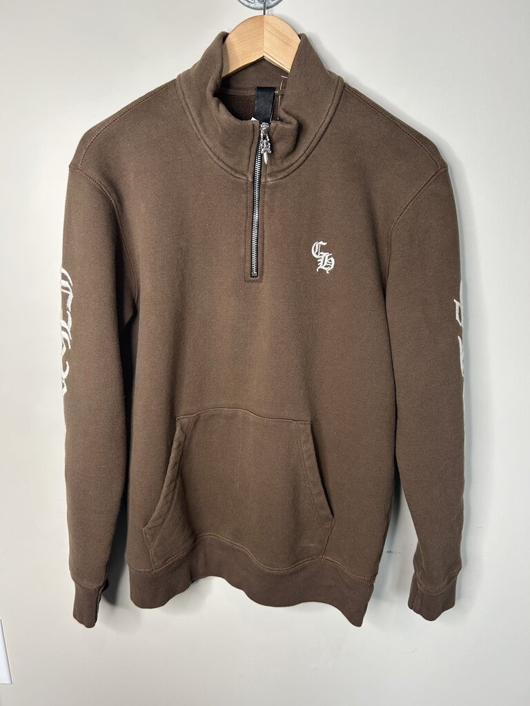 Preowned Chrome Hearts Brown Quarter Zip Size Medium
