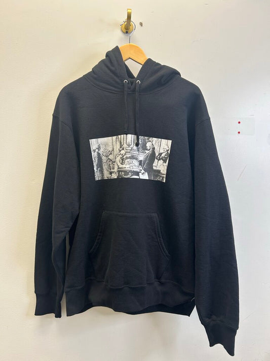Preowned Supreme Black Independence hoodie Size XL