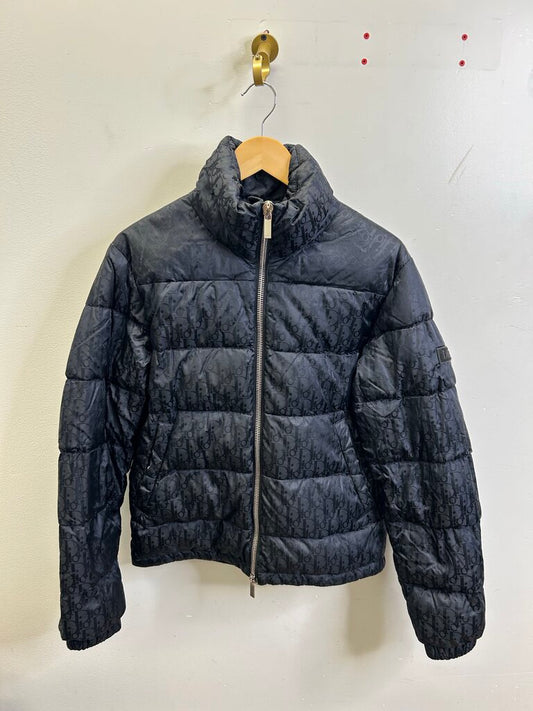 Preowned Dior Navy Monogram Oblique Puffer Size 42