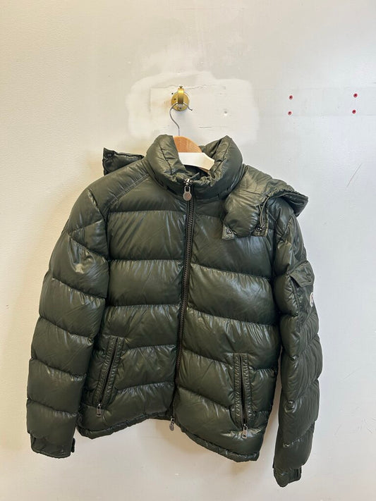 Preowned Moncler Olive Puffer Jacket Size 3
