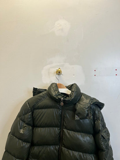 Preowned Moncler Olive Puffer Jacket Size 3