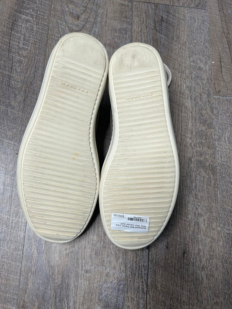 Preowned Rick Owens Vans Grey Wax Canvas sz.41