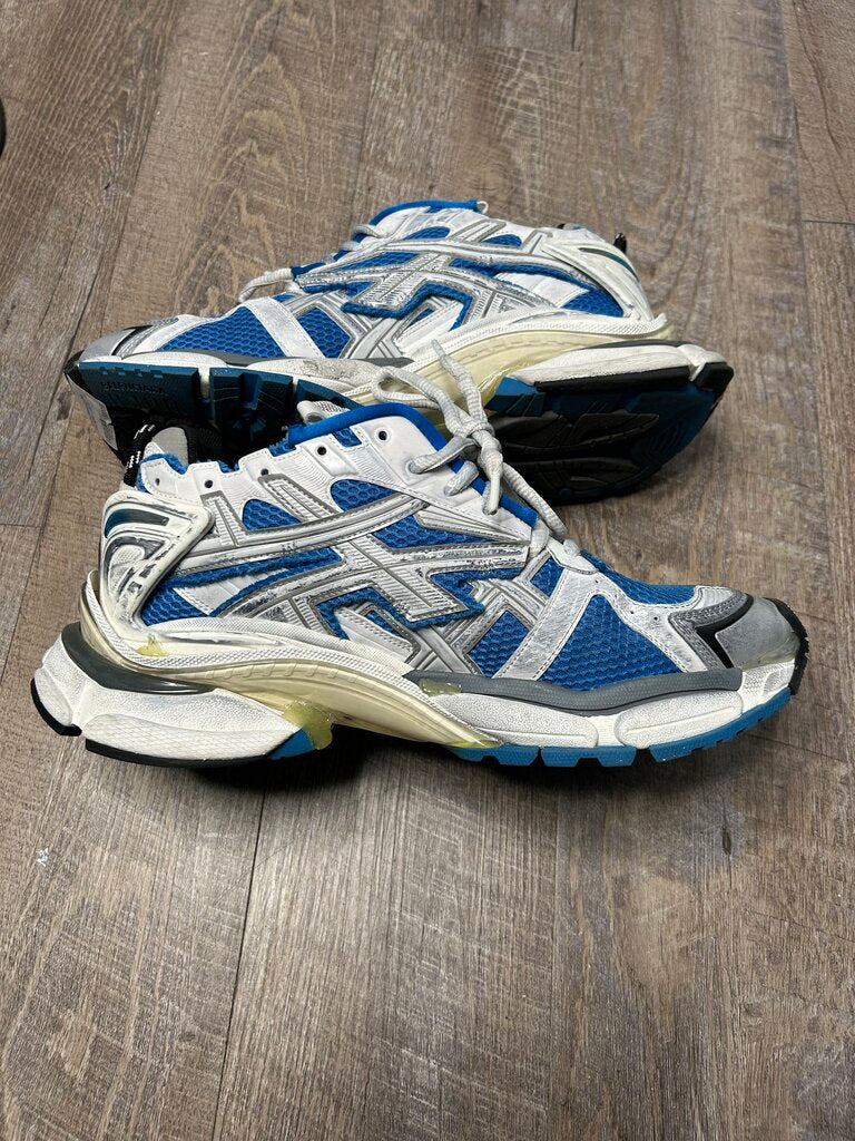 Preowned Balenciaga Blue White Runner s size 45