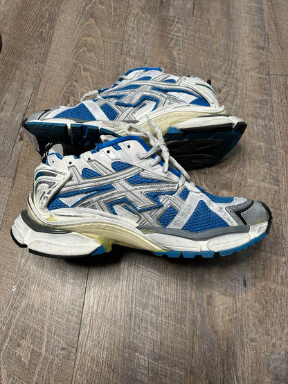Preowned Balenciaga Blue White Runner s size 45
