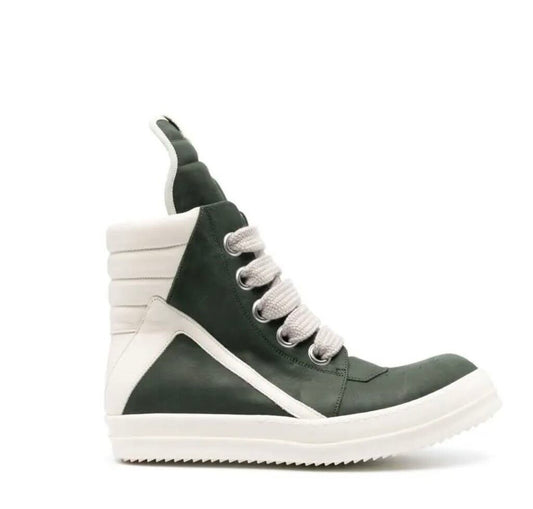New Rick Owens Olive Geobasket Jumbo Lace Size 43