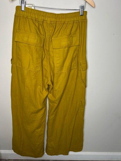 New Rick Owens Bela Cargo Ochre Sweatpants Size XL