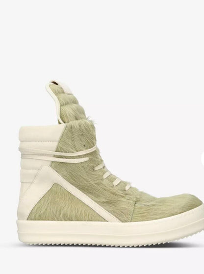 New Rick Owens Geobasket Green Mohair Size 39