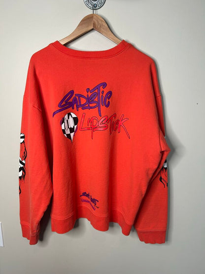 Preowned Chrome Heart Orange Spark Crewneck size 2XL