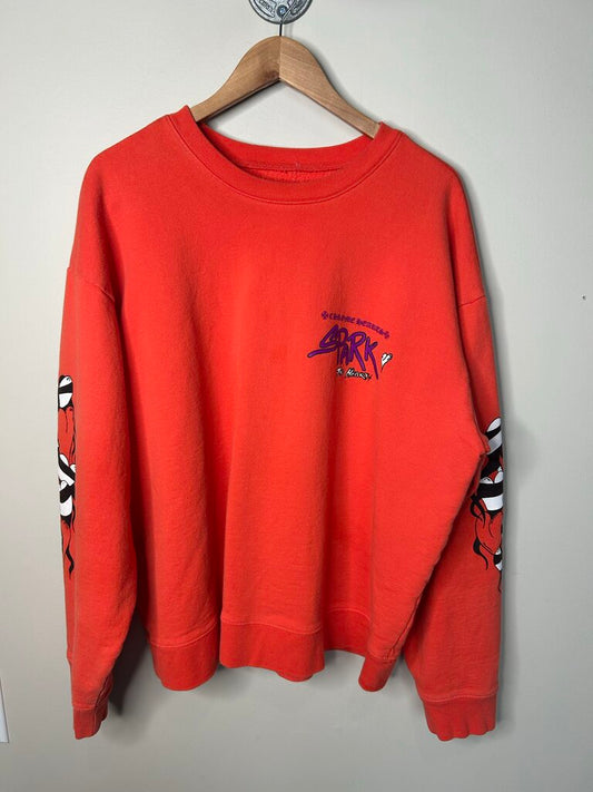 Preowned Chrome Heart Orange Spark Crewneck size 2XL