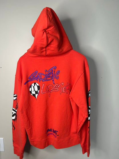 Preowned Chrome Hearts Spark The Heart Orange Hoodie sz.M
