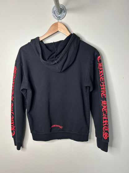 Preowned Chrome hearts Red Black Zip Up Hoodie Sz.Small