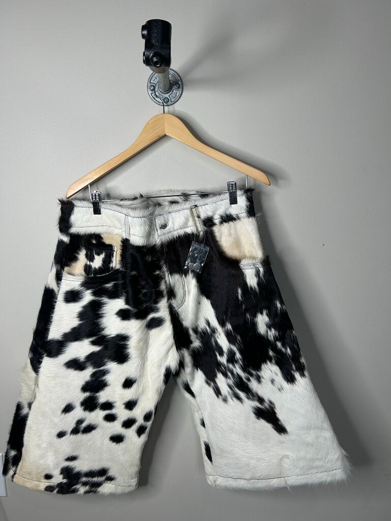 New NYRVA Brown/White Mohair Shorts Size 38