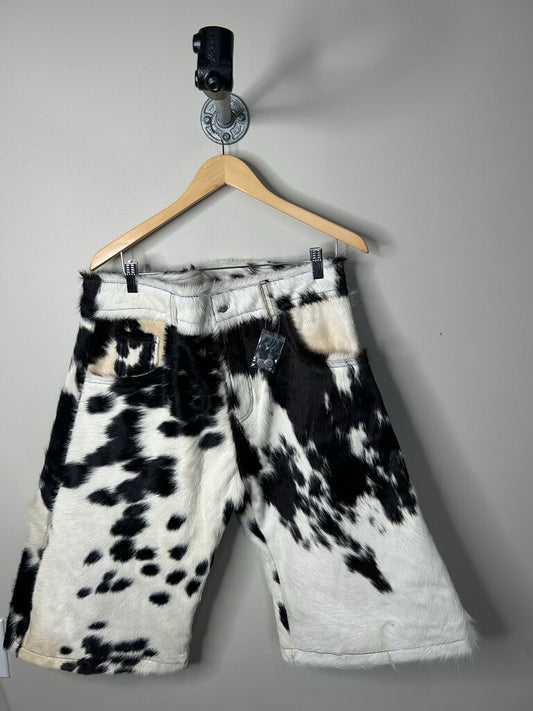 New NYRVA Brown/White Mohair Shorts Size 38