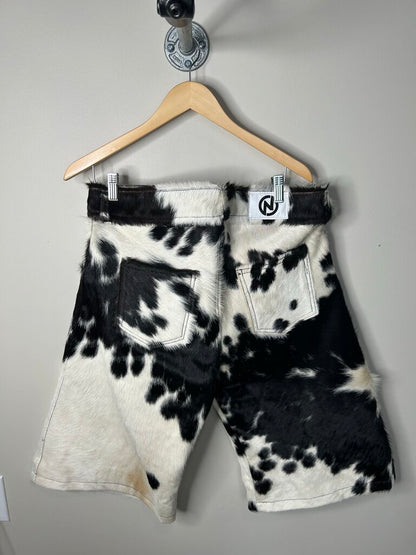 New NYRVA Brown/White Mohair Shorts Size 38