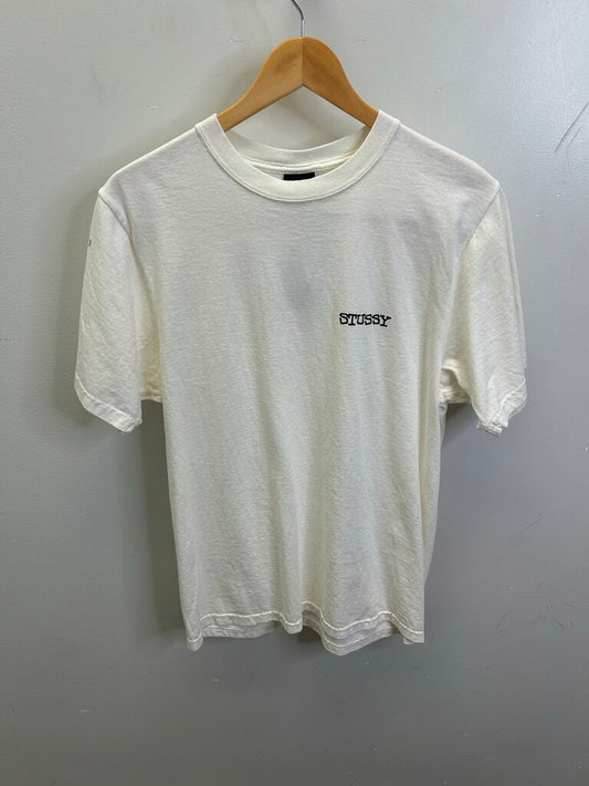 New Stussy Cream Blank Tee sz.L