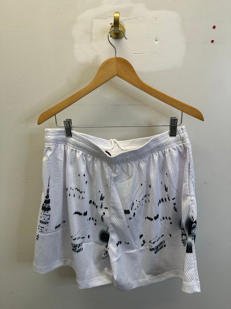 New Eric Emanuel EE Black White Mesh Shorts size L