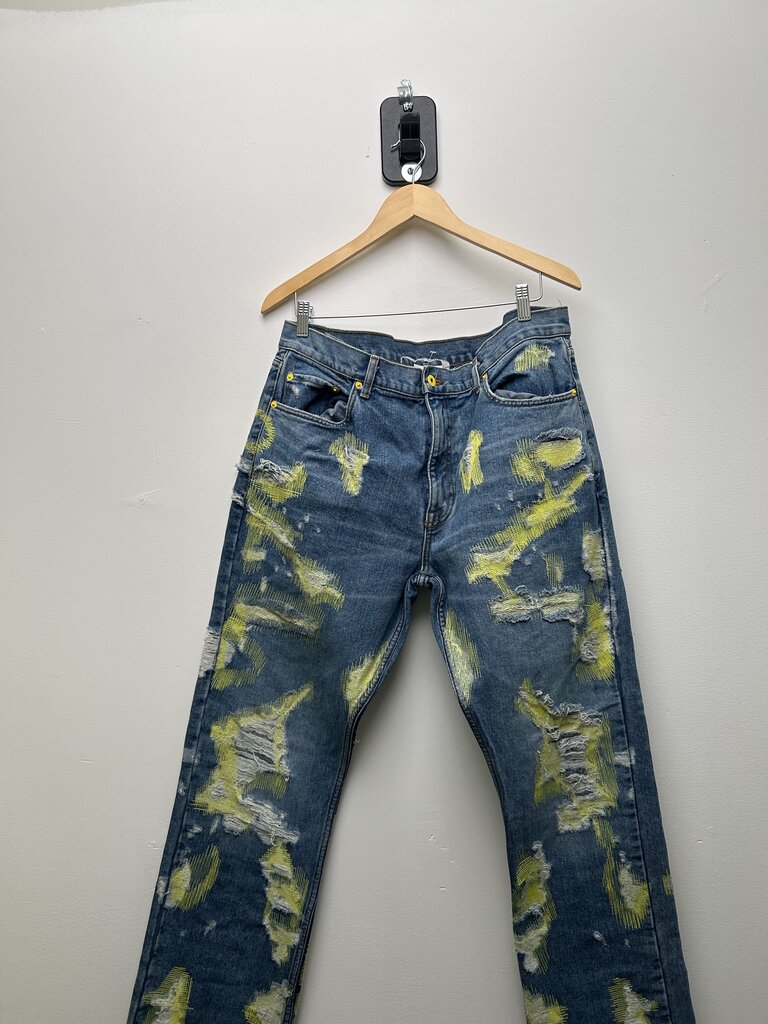 Preowned Endless Lime Blue Denim size 38