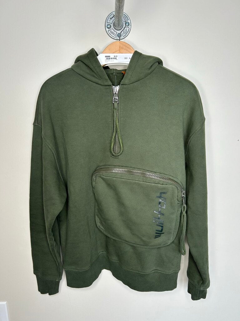 Preowned Louis Vuitton Olive Cargo Hoodie Size Medium