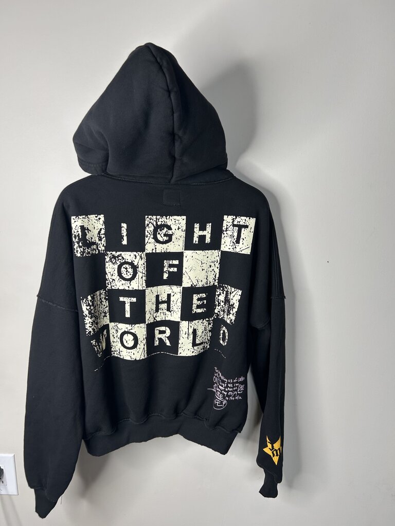 New Wealth Comte. Black Collegiate Hoodie Size Large