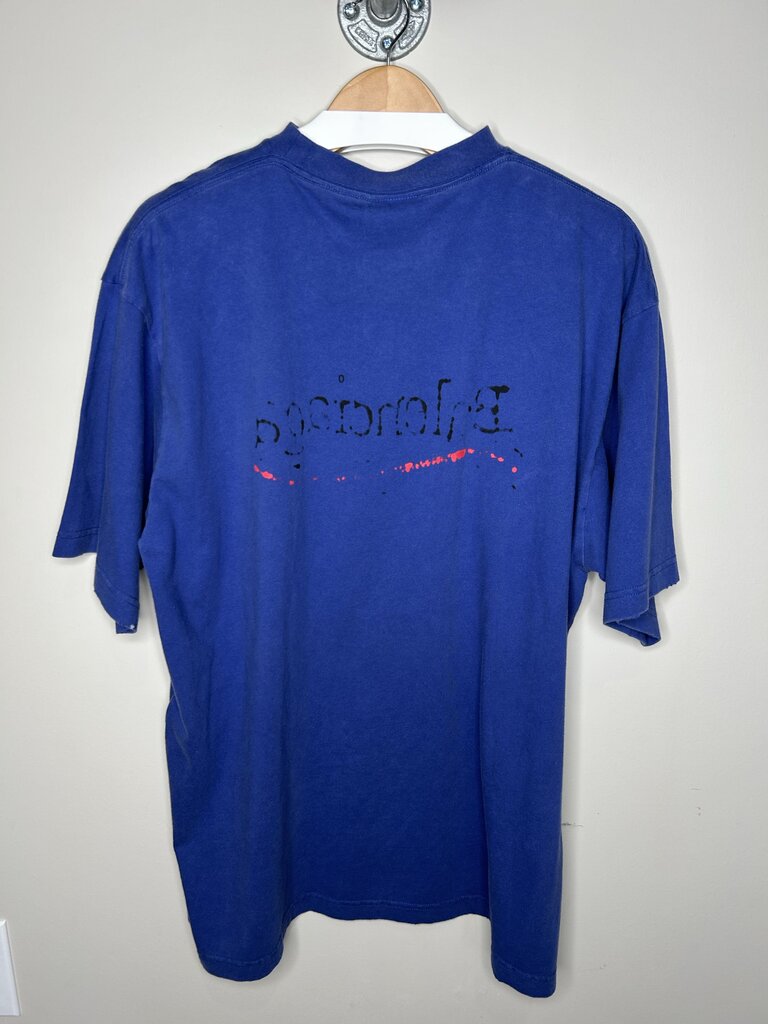 New Balenciaga Presidential Script Tee Blue Size Medium