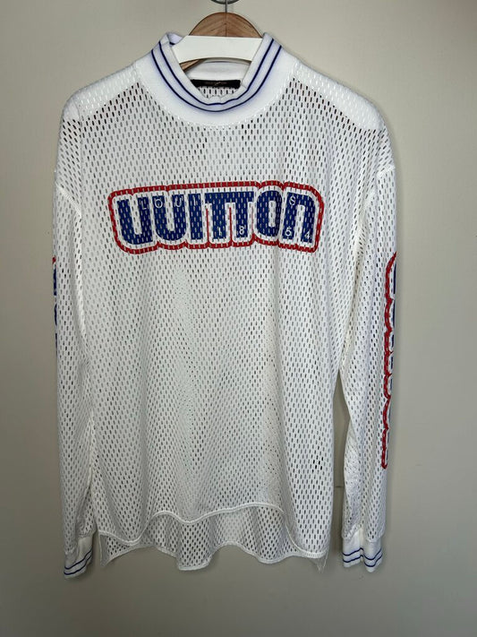 Preowned Louis Vuitton Transparent L/S White Jersey size L