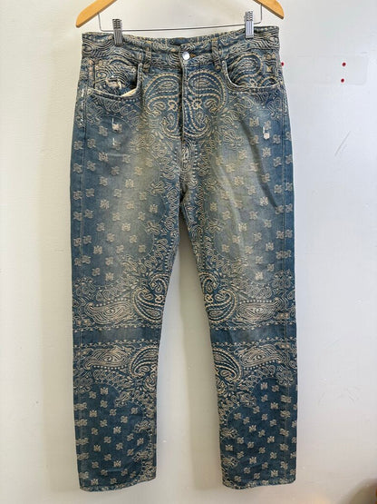 Preowned Amiri Paisley Denim size 32