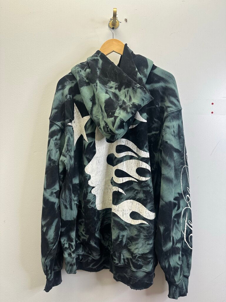Preowned Hellstar Path To Paradise Green Black Hoodie Sz.XXL