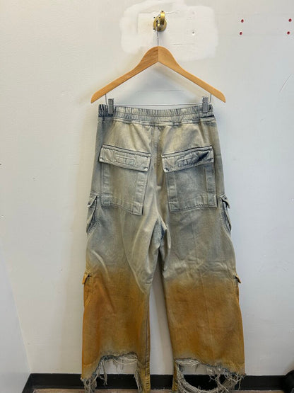 Preowned Rick Owens Sun Faded Denim Size Large