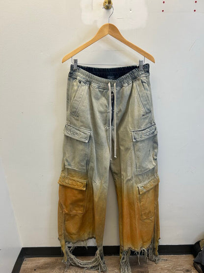 Preowned Rick Owens Sun Faded Denim Size Large